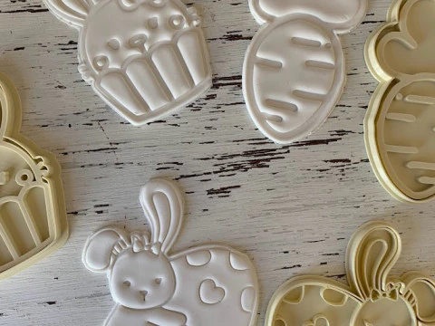 Pascua Conejo Easter Rabbit EGG Cookie Cutter Galleta Galletitas Cermica Arcilla 3D Print Model