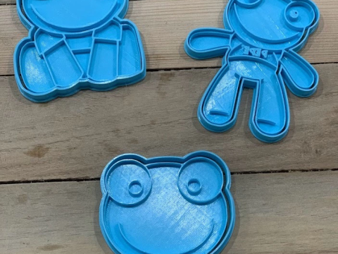 Set Personajes Cookie Cutter Galleta Galletitas Cermica Arcilla 3D Druckmodell