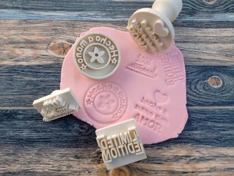 Zestaw por. 13 zestaw&oacute;w Sellos Mango Intercambiable Cer&aacute;mica Arcilla Cookies Model do druku 3D