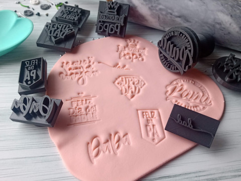 Kit por 13 Sets de Sellos Mango Intercambiable Cermica Arcilla Cookies 3D Print Model