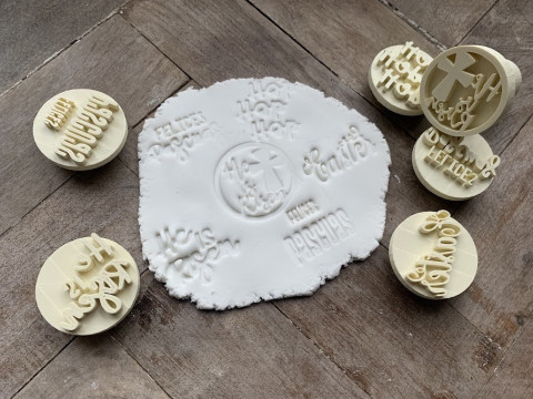 Kit por 13 Sets de Sellos Mango Intercambiable Cermica Arcilla Cookies 3D Print Model