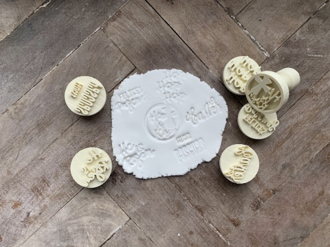 Kit por 13 Sets de Sellos Mango Intercambiable Cermica Arcilla Cookies 3D Print Model