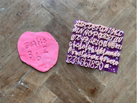 Kit Selos Selo Abc Abecedario Letras N&uacute;meros Arte Cer&aacute;mica Arcilla Alfarera Manualidades Modelo de Impressão 3D