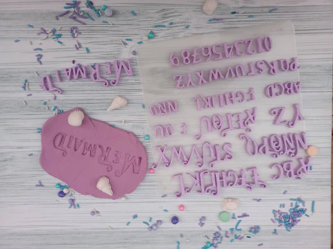 Kit Selos Selo Abc Abecedario Letras N&uacute;meros Arte Cer&aacute;mica Arcilla Alfarera Manualidades Modelo de Impressão 3D