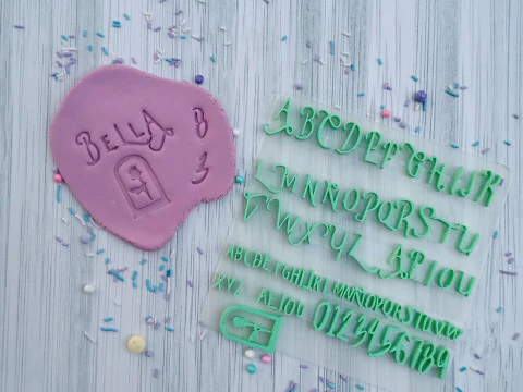 Kit Selos Selo Abc Abecedario Letras N&uacute;meros Arte Cer&aacute;mica Arcilla Alfarera Manualidades Modelo de Impressão 3D