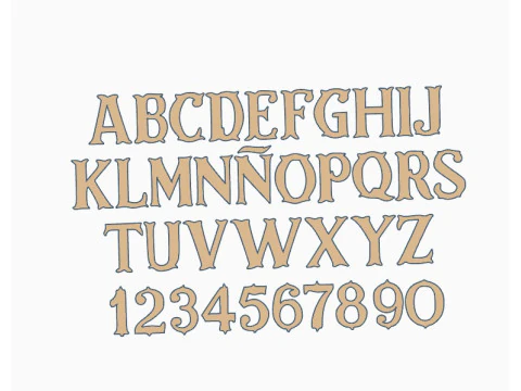 Kit Selos Selo Abc Abecedario Letras N&uacute;meros Arte Cer&aacute;mica Arcilla Alfarera Manualidades Modelo de Impressão 3D