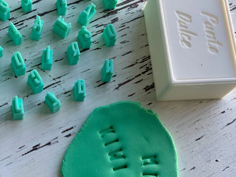 Kit Selos Selo Abc Abecedario Letras N&uacute;meros Arte Cer&aacute;mica Arcilla Alfarera Manualidades Modelo de Impressão 3D