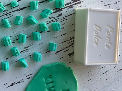 Kit Selos Selo Abc Abecedario Letras N&uacute;meros Arte Cer&aacute;mica Arcilla Alfarera Manualidades Modelo de Impressão 3D