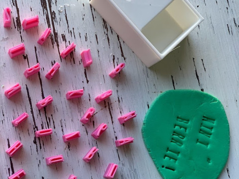 Kit Sellos Stamp Abc Abecedario Letters Numbers Arte Cermica Arcilla Alfarera Manualidades 3D Принт Модель