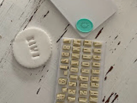 Kit Selos Selo Abc Abecedario Letras N&uacute;meros Arte Cer&aacute;mica Arcilla Alfarera Manualidades Modelo de Impressão 3D