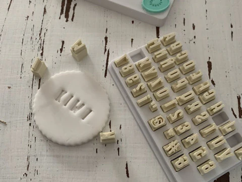 Kit Selos Selo Abc Abecedario Letras N&uacute;meros Arte Cer&aacute;mica Arcilla Alfarera Manualidades Modelo de Impressão 3D