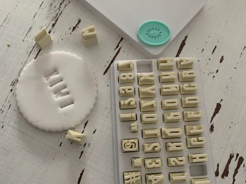 Kit Selos Selo Abc Abecedario Letras N&uacute;meros Arte Cer&aacute;mica Arcilla Alfarera Manualidades Modelo de Impressão 3D