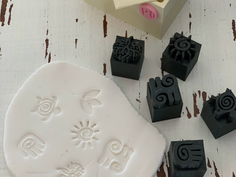 Kit Sellos Stamp Simbols Arte Cermica Arcilla Alfarera Manualidades 3D Print Model