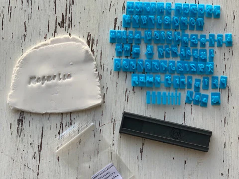 Kit Sellos Stamp Letters Numbers ABC Arte Cermica Arcilla Alfarera Manualidades 3D Print Model