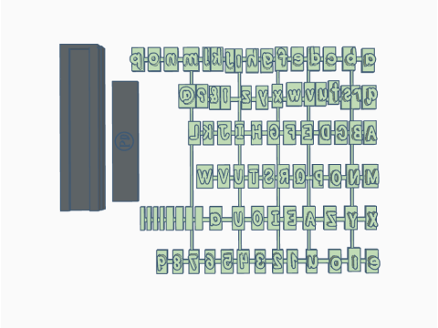 Kit Sellos Stamp Letters Numbers ABC Arte Cermica Arcilla Alfarera Manualidades 3D 프린트 모델