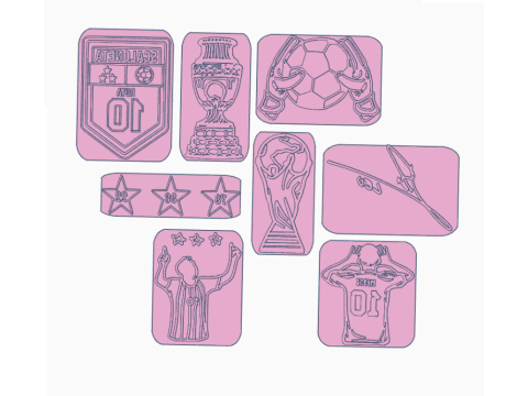 Kit x 24 sets de Sellos Stamp Arte Cermica Arcilla Alfarera Manualidades 3D 프린트 모델