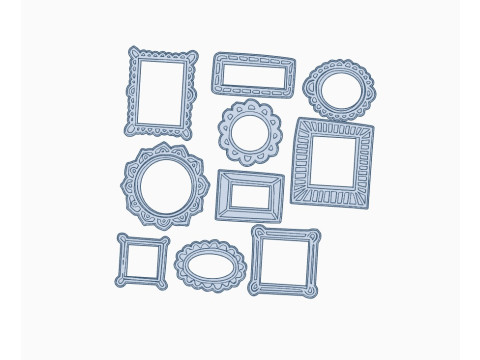 Kit x 24 sets de Sellos Stamp Arte Cermica Arcilla Alfarera Manualidades 3D 프린트 모델