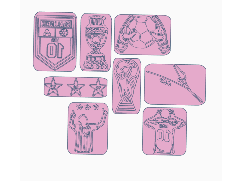 Kit x 24 sets de Sellos Stamp Arte Cermica Arcilla Alfarera Manualidades 3D 프린트 모델
