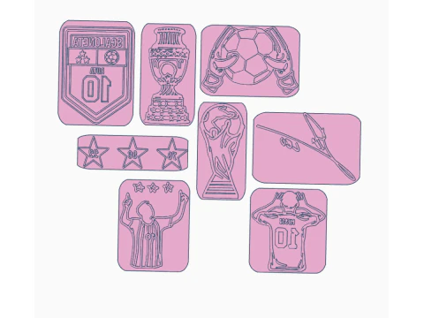 Kit x 24 sets de Sellos Stamp Arte Cermica Arcilla Alfarera Manualidades 3D Print Model