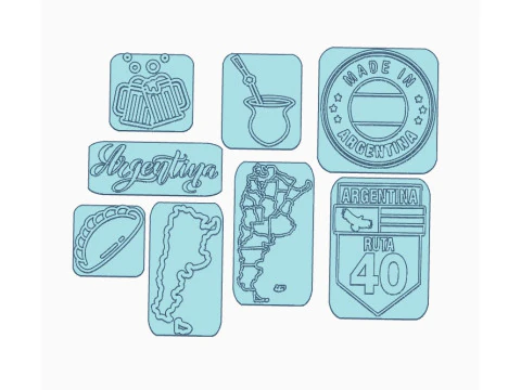 Kit x 24 sets de Sellos Stamp Arte Cermica Arcilla Alfarera Manualidades 3D Print Model