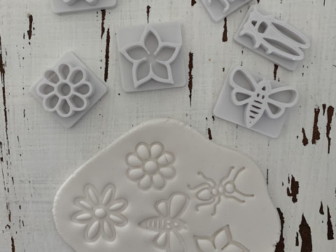 Kit x 24 sets de Sellos Stamp Arte Cermica Arcilla Alfarera Manualidades 3D 프린트 모델