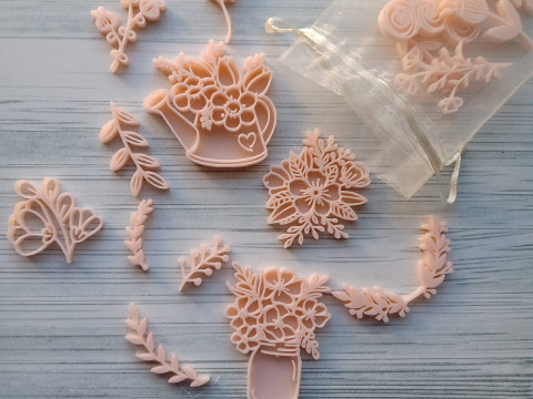Kit x 50 sets de Sellos Stamp Arte Cermica Arcilla Alfarera Manualidades 3D Print Model