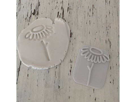 SET x 6 Sellos Stamp Flower Flor Arte Cermica Arcilla Alfarera Manualidades 3D Print Model