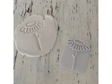 SET x 6 Sellos Stamp Flower Flor Arte Cermica Arcilla Alfarera Manualidades 3D Print Model