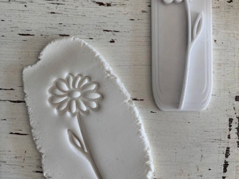SET x 6 Sellos Stamp Flower Flor Arte Cermica Arcilla Alfarera Manualidades 3D Print Model