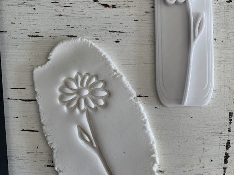 SET x 6 Sellos Stamp Flower Flor Arte Cermica Arcilla Alfarera Manualidades 3D Print Model