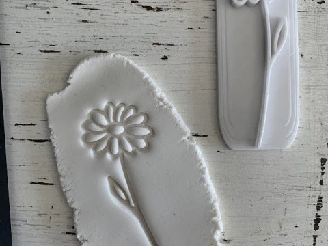 SET x 6 Sellos Stamp Flower Flor Arte Cermica Arcilla Alfarera Manualidades 3D Print Model