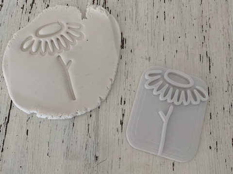 SET x 6 Sellos Stamp Flower Flor Arte Cermica Arcilla Alfarera Manualidades 3D Print Model