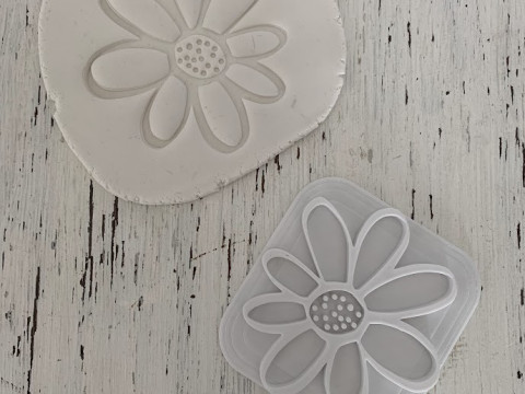 SET x 6 Sellos Stamp Flower Flor Arte Cermica Arcilla Alfarera Manualidades 3D Print Model