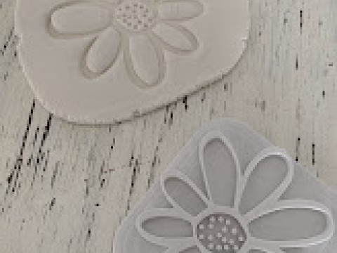 SET x 6 Sellos Stamp Flower Flor Arte Cermica Arcilla Alfarera Manualidades 3D Print Model