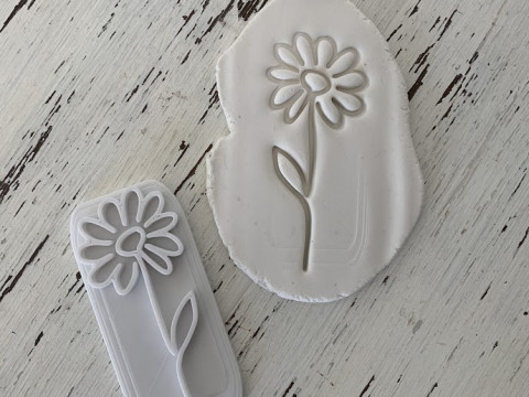 SET x 6 Sellos Stamp Flower Flor Arte Cermica Arcilla Alfarera Manualidades 3D Print Model