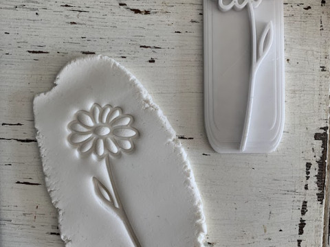SET x 6 Sellos Stamp Flower Flor Arte Cermica Arcilla Alfarera Manualidades 3D Print Model