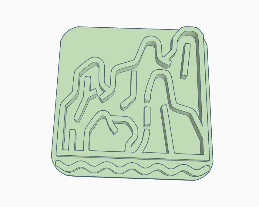SET x 3 Sellos Stamp Paisaje Monumets Arte Cermica Arcilla Alfarera Manualidades 3D Print Model .c4d .max .obj .3ds .fbx .stl .blend 
