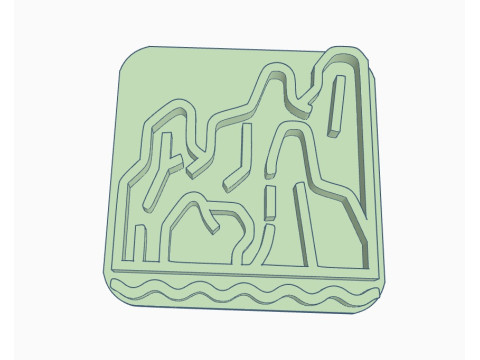 SET x 3 Sellos Stamp Paisaje Monumets Arte Cermica Arcilla Alfarera Manualidades Modello di stampa 3D