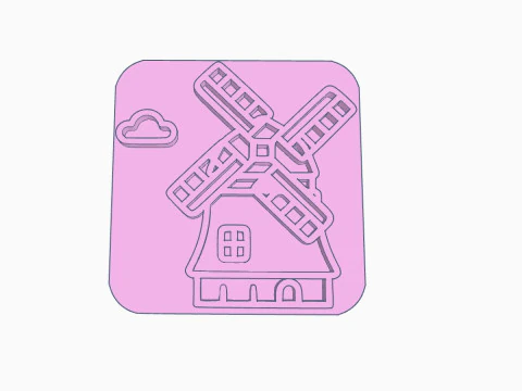 SET x 3 Sellos Stamp Paisaje Monumets Arte Cermica Arcilla Alfarera Manualidades 3D Print Model