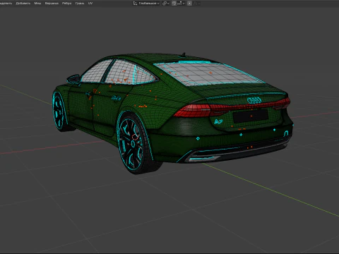Audi A7 by babonara 3D Model