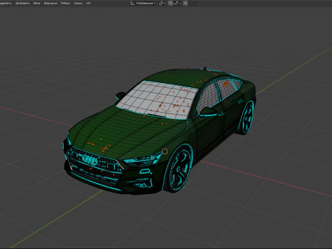 Audi A7 by babonara 3D Model