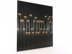 Wall decorative panel light Dynamic model Pre-Inst lighting 3D Model