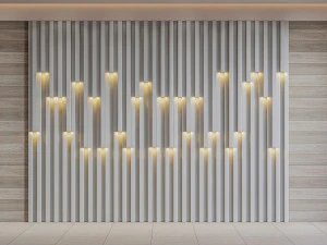 Wall decorative panel light Dynamic model Pre-Inst lighting 3D Model