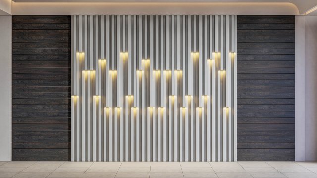 Wall decorative panel light Dynamic model Pre Inst lighting 3D