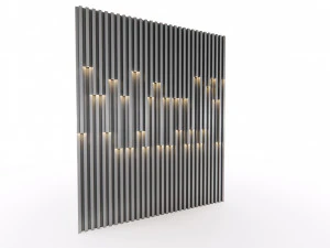 Wall decorative panel light Dynamic model Pre-Inst lighting 3D Model