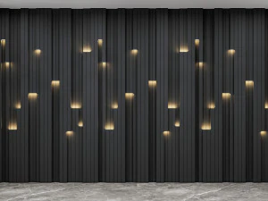 Wall decorative panel light Dynamic model Pre-Inst lighting 3D Model
