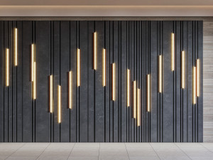 Wall decorative panel light Dynamic model Pre-Inst lighting 3D Model