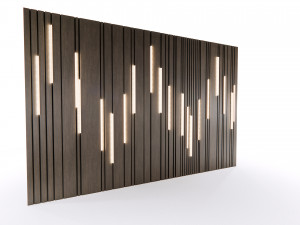 Wall decorative panel light Dynamic model Pre-Inst lighting 3D Model