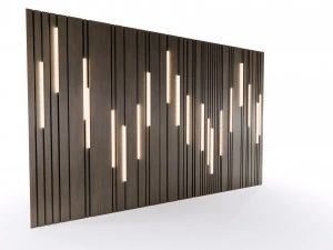 Wall decorative panel light Dynamic model Pre-Inst lighting 3D Model