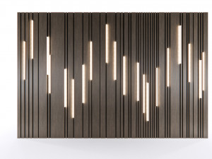 Wall decorative panel light Dynamic model Pre-Inst lighting 3D Model